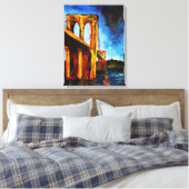 Brooklyn Bridge naar Utopia 2009 Canvas Afdruk (Insitu (Slaapkamer))