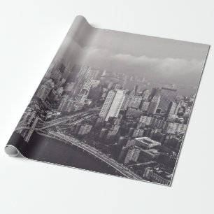 BROOKLYN BRIDGE NEW YORK A FOGGY DAY CADEAUPAPIER