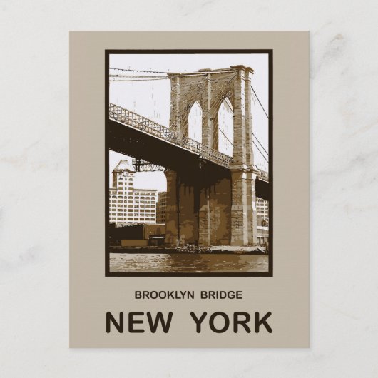 Brooklyn Bridge New York Briefkaart (Voorkant)