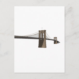 Brooklyn Bridge: New York City: 3D-model: Briefkaart