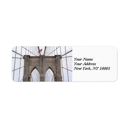 Brooklyn Bridge, New York City Etiket (Voorkant)