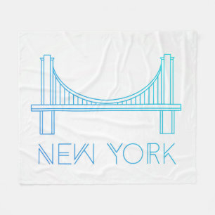 Brooklyn Bridge New York City Fleece Deken