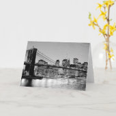 Brooklyn Bridge New York City Kaart (Gele Bloem)