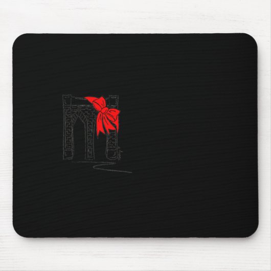 Brooklyn Bridge New York City Nyc Christmas T Shir Muismat (Voorkant)