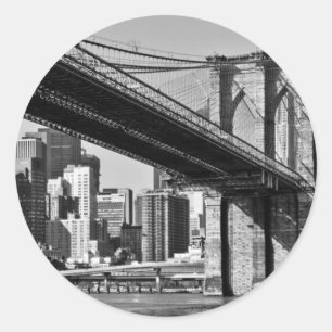 Brooklyn Bridge New York City Ronde Sticker