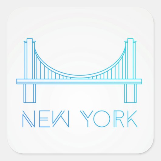 Brooklyn Bridge | New York City Vierkante Sticker (Voorkant)
