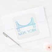 Brooklyn Bridge | New York City Vierkante Sticker (Envelop)