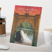 Brooklyn Bridge New York Fotoherinneringen Reclamebord Met Voetstuk (Insitu)