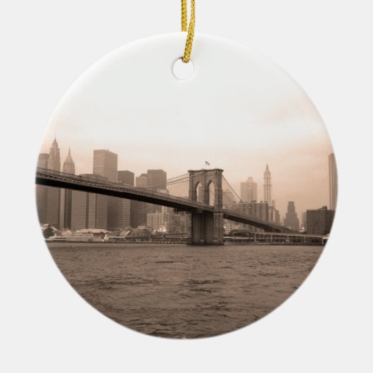 Brooklyn Bridge New York Keramisch Ornament (Voorkant)
