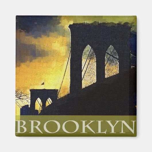 Brooklyn Bridge, New York Magnet (Devant)