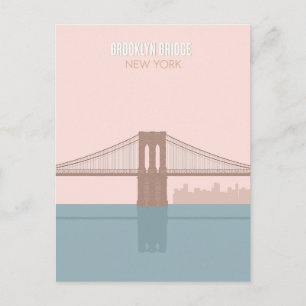 Brooklyn Bridge New York Minimalistische Kunst Briefkaart