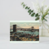  Brooklyn Bridge New York Post Card Briefkaart (Staand voorkant)