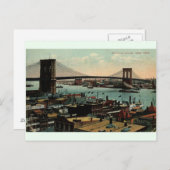  Brooklyn Bridge New York Post Card Briefkaart (Voorkant / Achterkant)