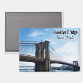 Brooklyn Bridge New York Souvenir Magnet (Recto/Verso)
