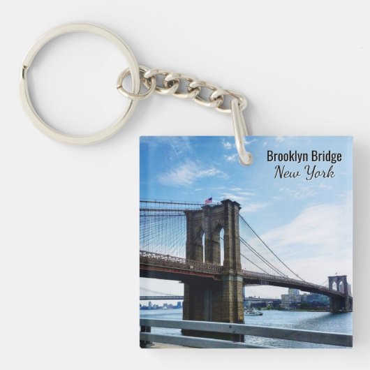 Brooklyn Bridge New York Souvenir Sleutelhanger (Voorkant)