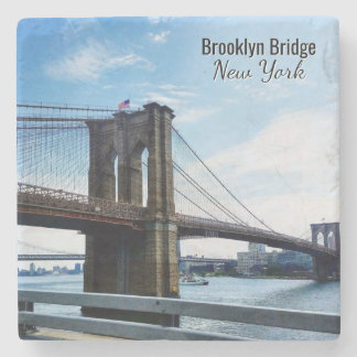 Brooklyn Bridge New York Souvenir Stone Coaster Stenen Onderzetter