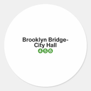 Brooklyn Bridge New York Subway Station Borden, Ny Ronde Sticker