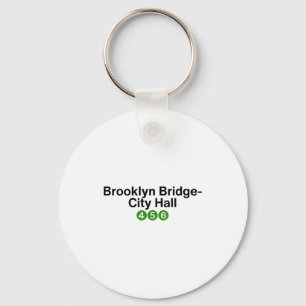Brooklyn Bridge New York Subway Station Borden, Ny Sleutelhanger