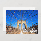 Brooklyn Bridge, New York, Verenigde Staten Briefkaart (Voorkant / Achterkant)