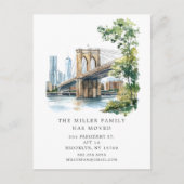 Brooklyn Bridge Nouvelle adresse Faire-part (Devant)