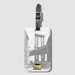 Brooklyn Bridge Nyc Yellow Taxi New York City Bagagelabel