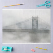 Brooklyn bridge onder de vlag van mist New York Tissuepapier (Craft)