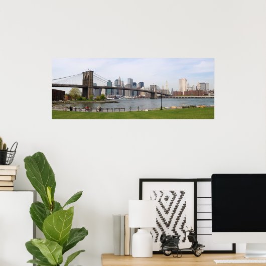 Brooklyn Bridge Panoramic Poster (Thuiskantoor)