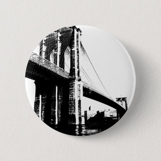 Brooklyn Bridge Ronde Button 5,7 Cm (Voorkant)