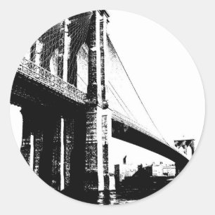 Brooklyn Bridge Ronde Sticker