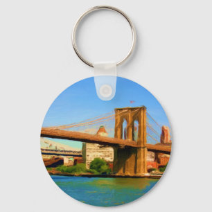 Brooklyn Bridge schilderen Sleutelhanger