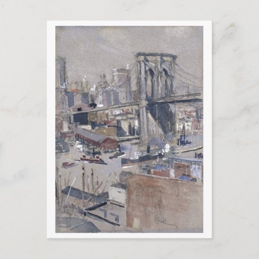 Brooklyn Bridge schilderij Briefkaart (Voorkant)