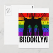 Brooklyn Bridge silhouette pride 2 Briefkaart (Voorkant / Achterkant)