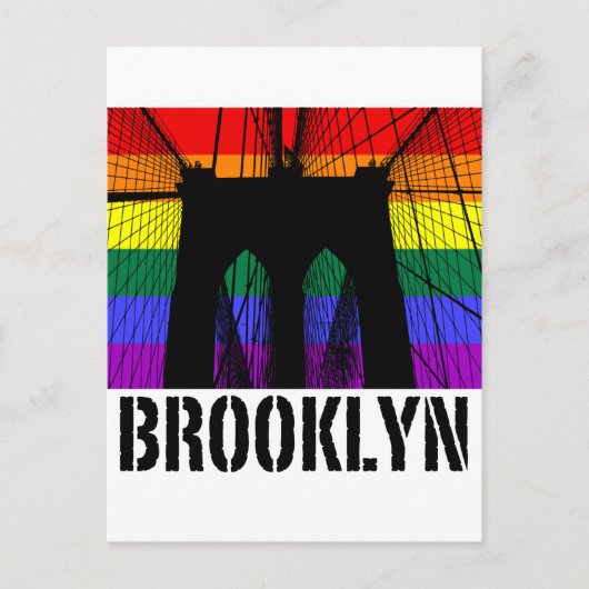 Brooklyn Bridge silhouette pride 2 Briefkaart (Voorkant)