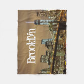 Brooklyn Bridge Skyline Fleece Deken (Voorkant)