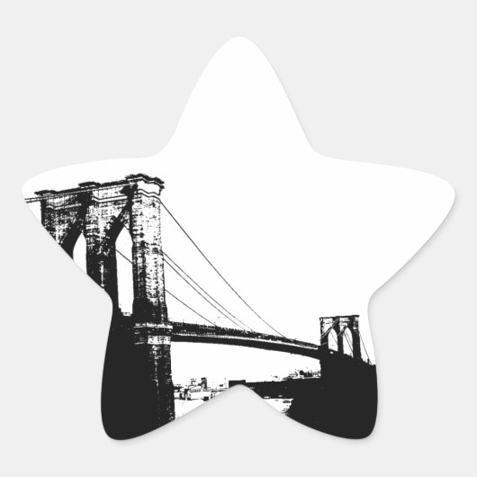 Brooklyn Bridge Ster Sticker (Voorkant)