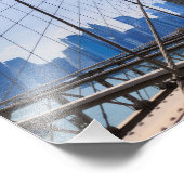 Brooklyn Bridge to Manhattan – New York City Photo Foto Afdruk (Hoek)