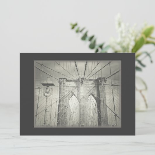Brooklyn Bridge-uitnodiging - Klassiek Kaart (Staand voorkant)