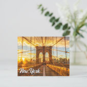 Brooklyn Bridge, Verenigde Staten Briefkaart (Staand voorkant)