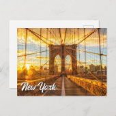 Brooklyn Bridge, Verenigde Staten Briefkaart (Voorkant / Achterkant)