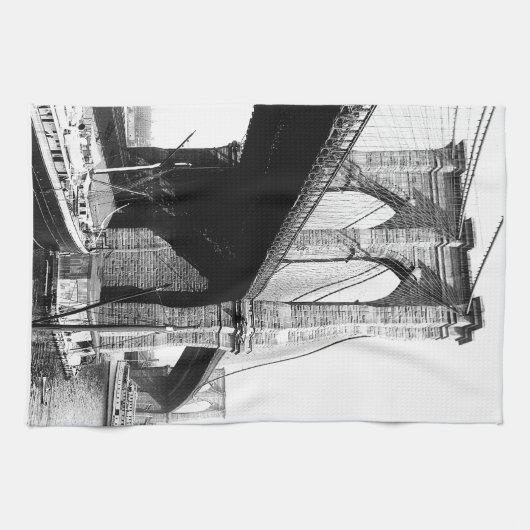 Brooklyn Bridge Waterfront Serviettes de cuisine (Horizontal)