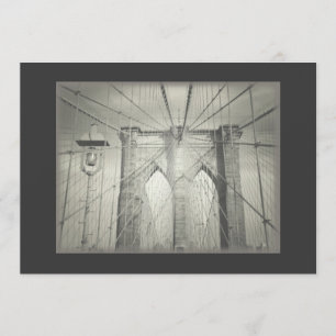 Brooklyn Bridge Wedding Invitation - Elegant Kaart