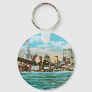 Brooklyn Bridge, Woolworth en gemeentelijke gebouw Sleutelhanger