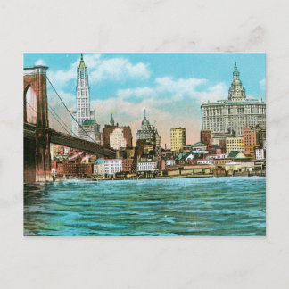 Brooklyn Bridge, Woolworth en Municipal... Briefkaart