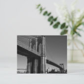 Brooklyn Bridge, zwart/wit Briefkaart (Staand voorkant)