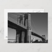 Brooklyn Bridge, zwart/wit Briefkaart (Voorkant / Achterkant)