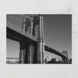 Brooklyn Bridge, zwart/wit Briefkaart