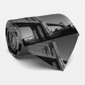Brooklyn Bridge, zwart/wit Stropdas (Opgerold)