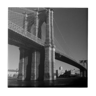 Brooklyn Bridge, zwart/wit Tegeltje