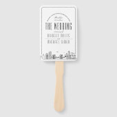 Brooklyn Bruiloft | Trouwprogramma Hand Fan Handwaaier (Voorkant)