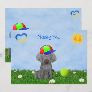 Brooklyn de Weimaraner's Groet Flat Kaart
